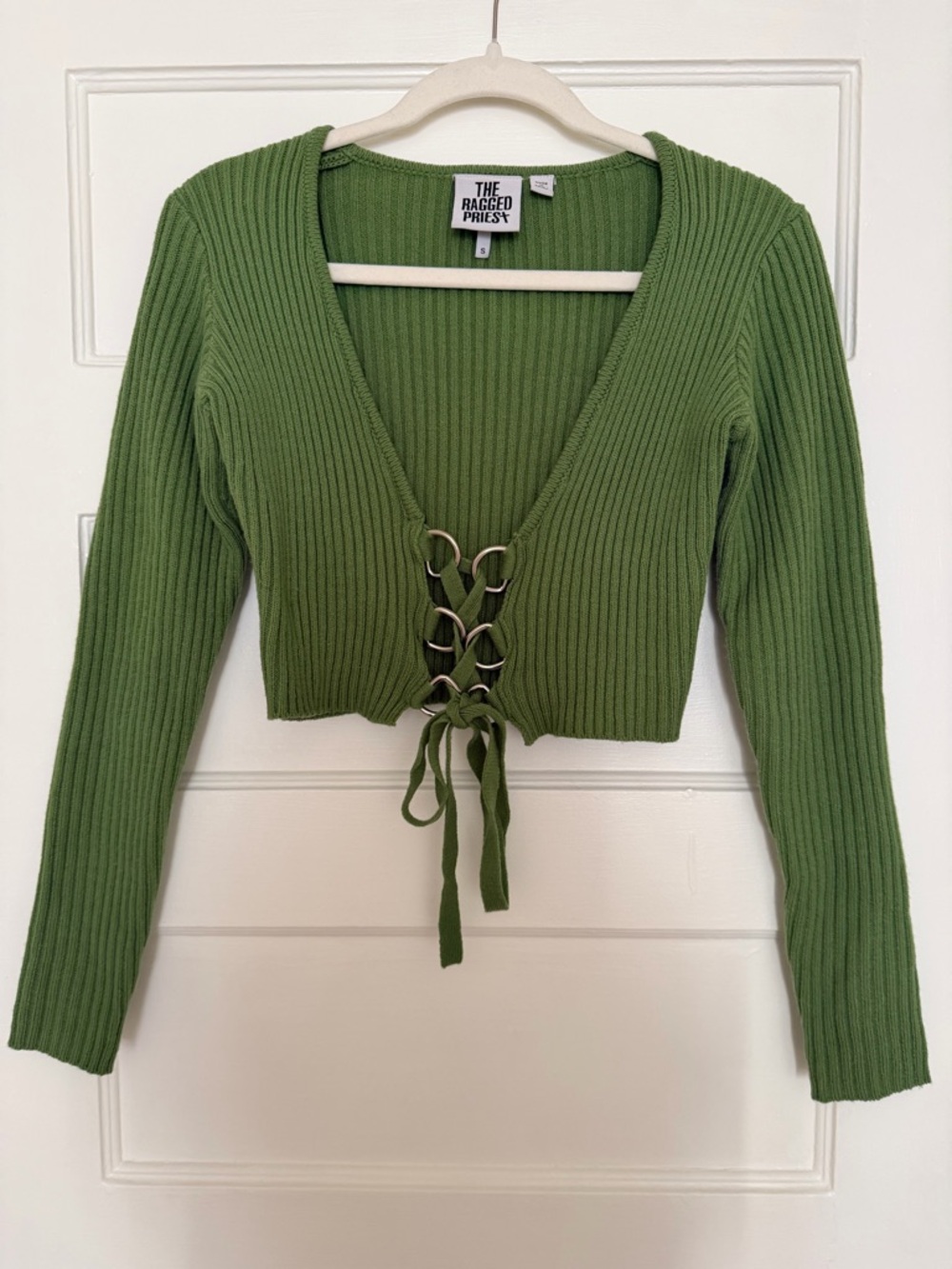 The Ragged Priest Lace-Up Cropped Cardigan